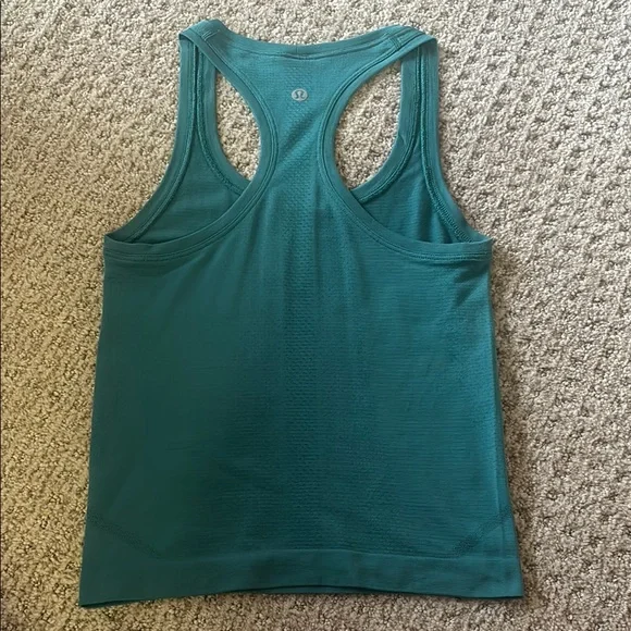 Lululemon Teal swiftly tank top  (race length) - Picture 2 of 2
